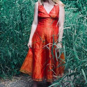 vintage burnt deep orange dress of your dreams